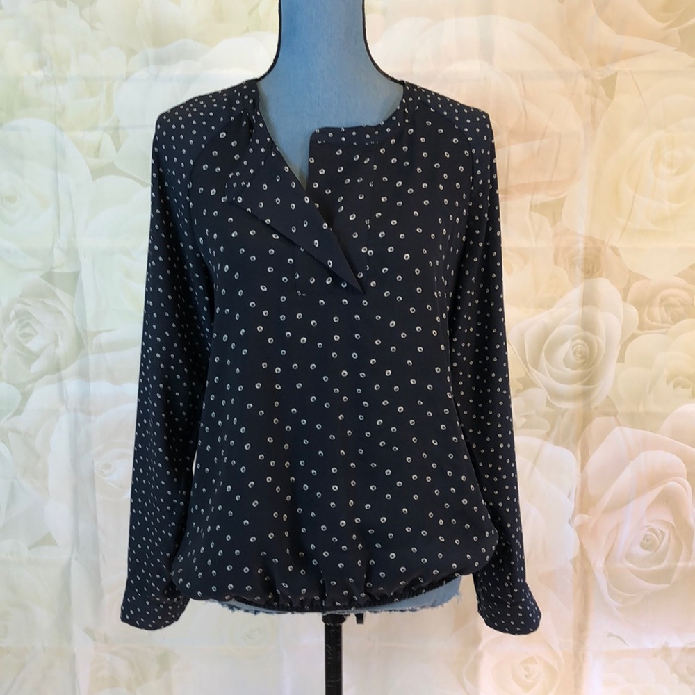 LOFT navy blue tunic w elastic waistband size s